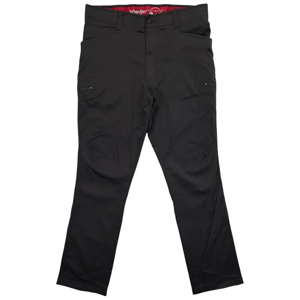 Wrangler Outdoor Men’s Black Pants 36x34 Nylon Stretch Hiking Utility